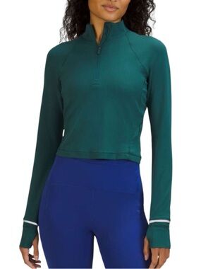 Lululemon Its Rulu Run Cropped Half Zip